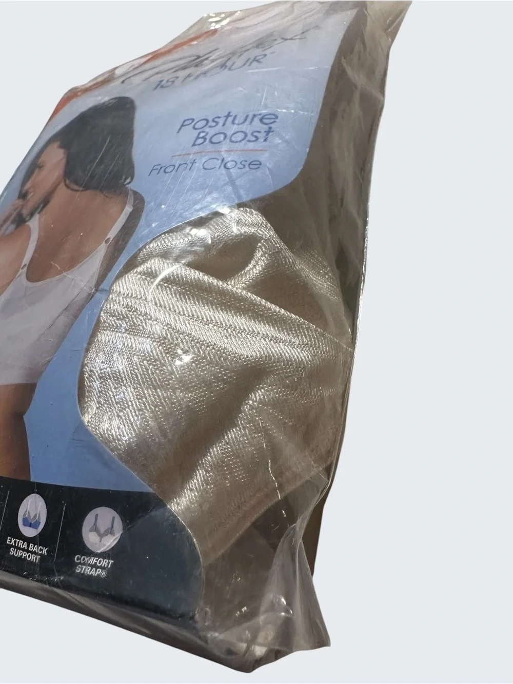 Playtex 18 Hour Posture Boost Front Close Bra 36D Beige Wirefree